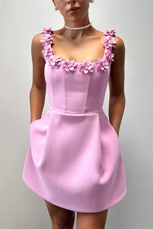Forever Your Girl Flower Sleeveless Mini Dress