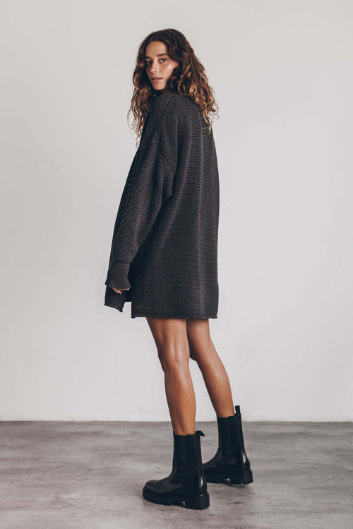 Everyday Beauty Long Sleeve Side Slit Knit Dress