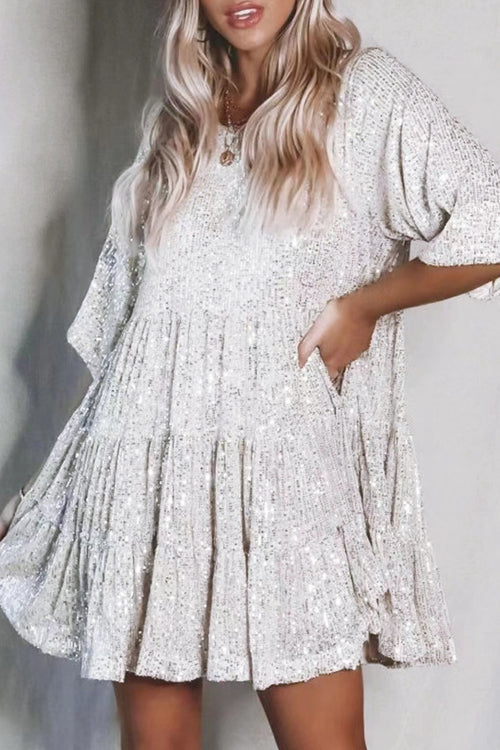 Beautiful Evenings Sequins Mini Dress