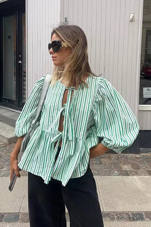 Perfectly You Tie-Front Gingham Top