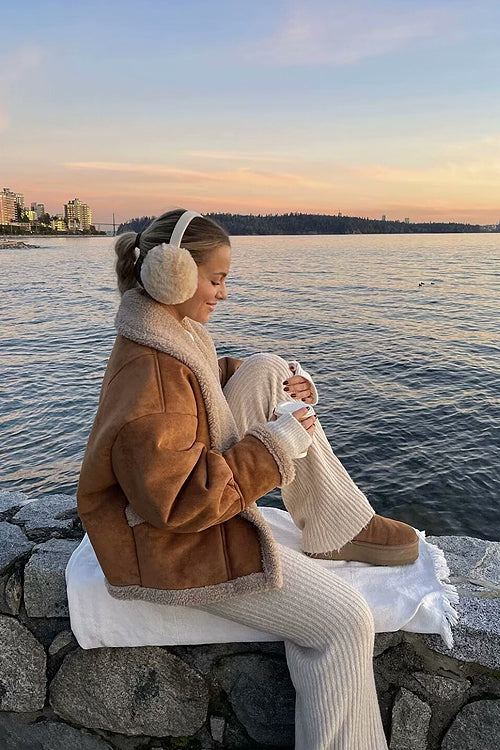 Coziest Forecast Vegan Leather Jacket