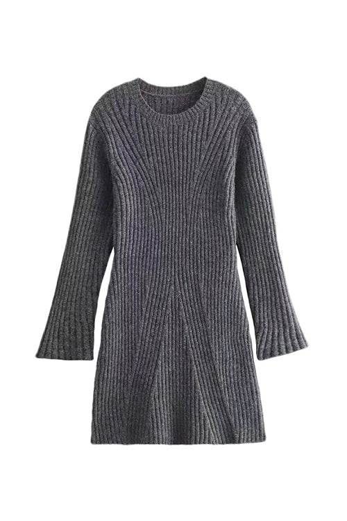 Soft Serenity Long Sleeve Knit Mini Dress