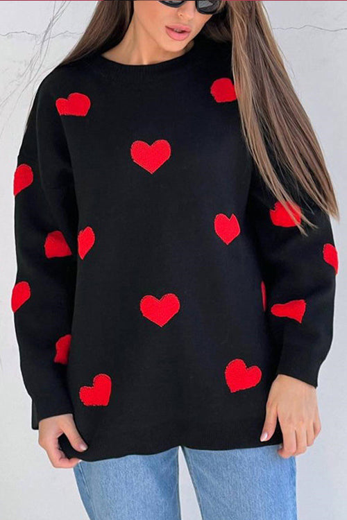 Warmly Adorable Oversized Knit Top