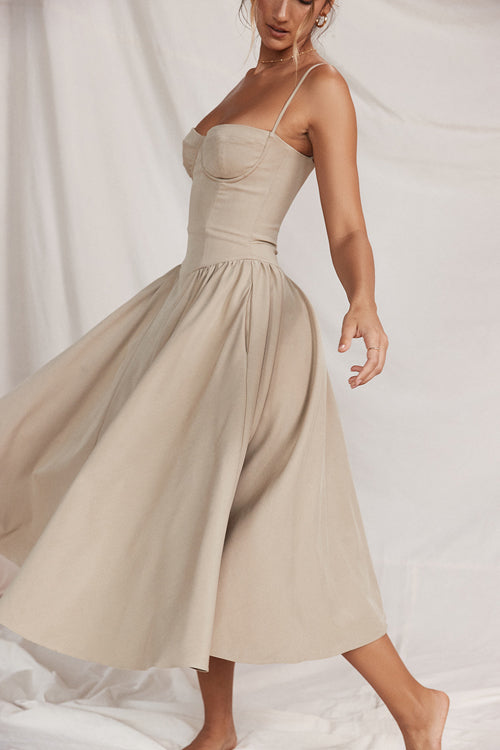 Longing For Love Bustier Midi Dress