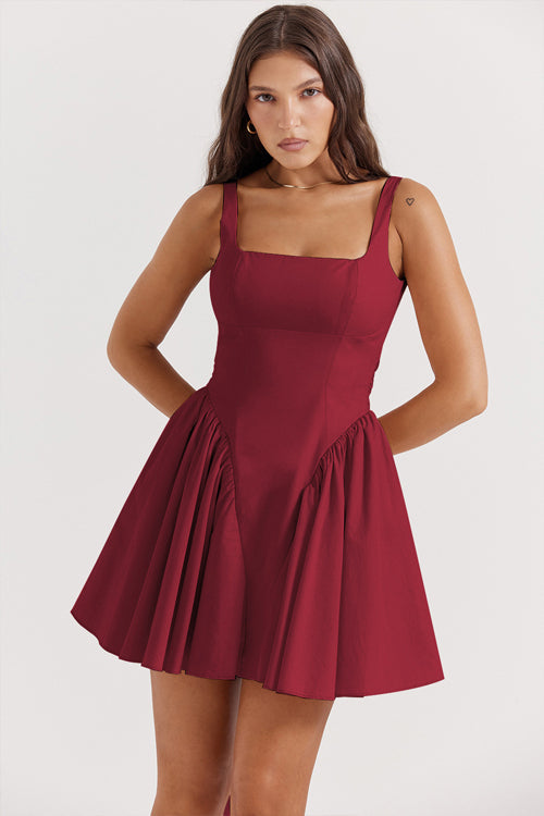 Summer Journey Tie-Back Skater Mini Dress