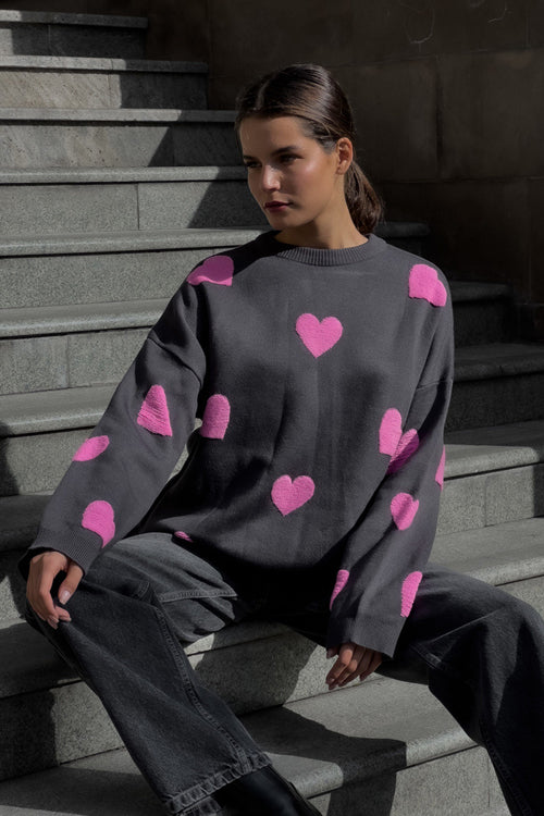 Warmly Adorable Oversized Knit Top