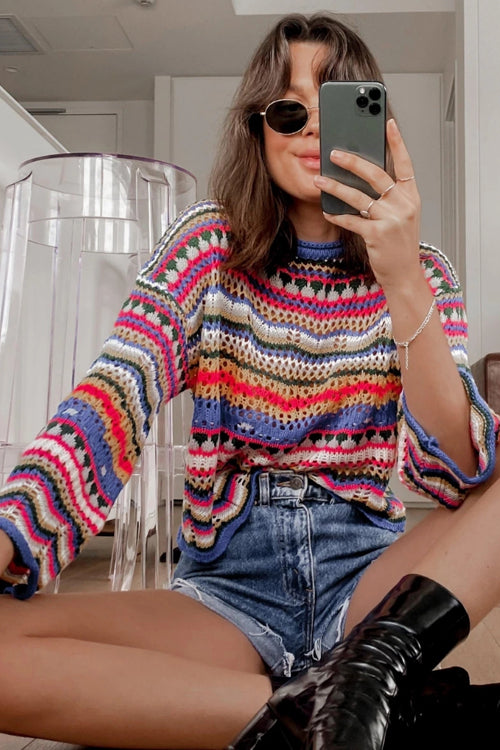 Let's Get Away Knit Sweater