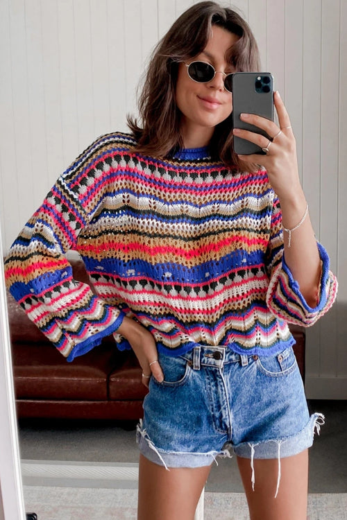 Let's Get Away Knit Sweater