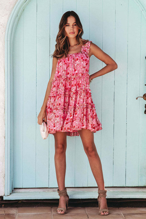 Completely In Love Print Mini Dress