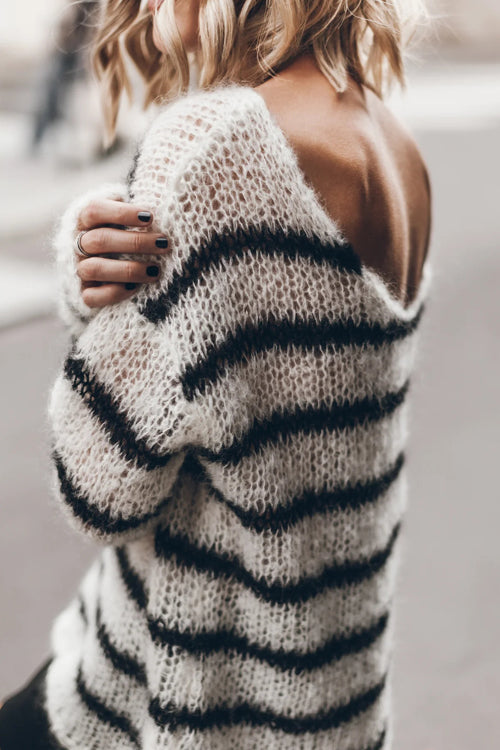 Comfy Intentions Stripes Knit Sweater