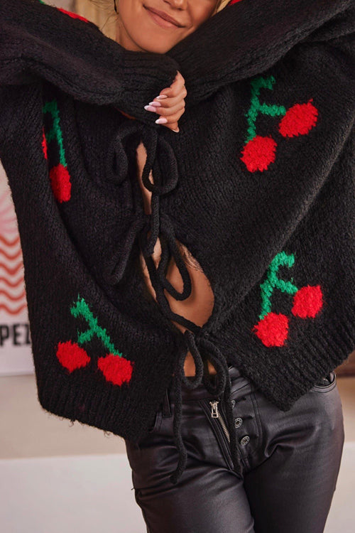 All For The Best Strawberry Knit Cardigan Sweater