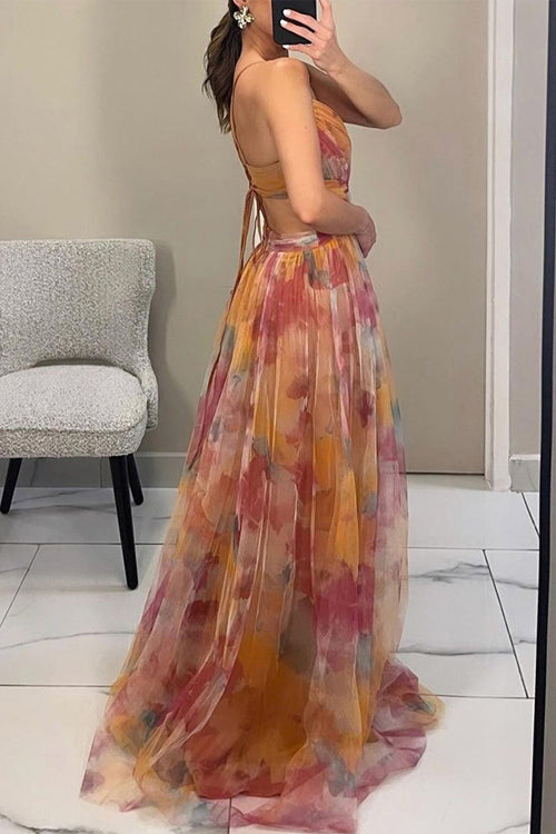 Enchant My Love Print Maxi Dress