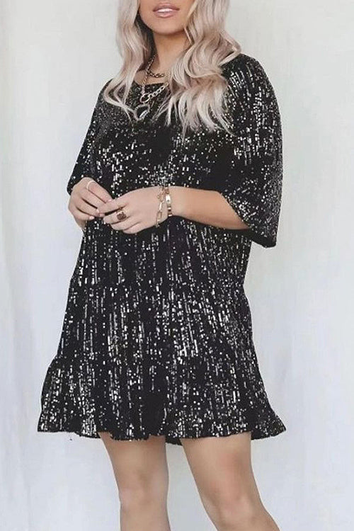 Beautiful Evenings Sequins Mini Dress