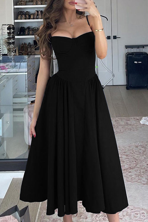 Distinctive Charm Sleeveless Midi Dress