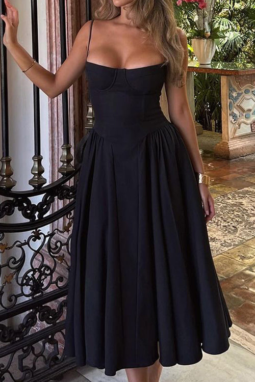 Distinctive Charm Sleeveless Midi Dress