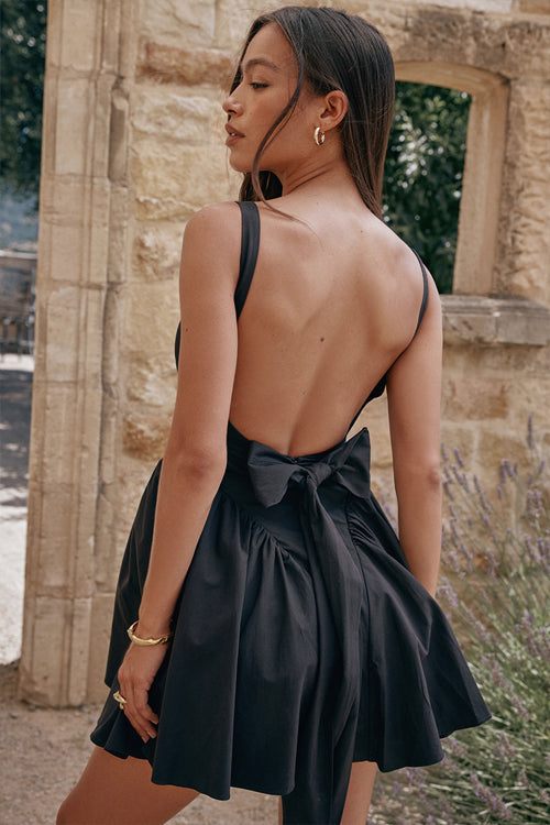 Summer Journey Tie-Back Skater Mini Dress