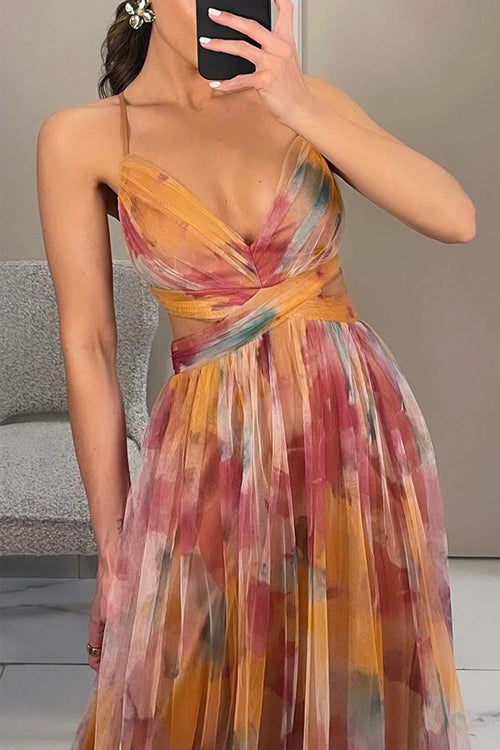 Enchant My Love Print Maxi Dress