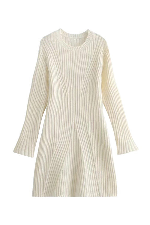 Soft Serenity Long Sleeve Knit Mini Dress