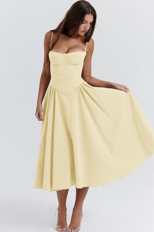 Longing For Love Bustier Midi Dress
