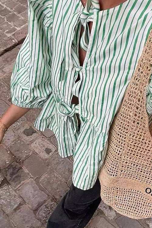 Perfectly You Tie-Front Gingham Top