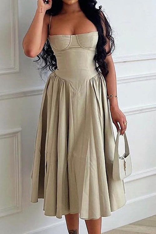 Distinctive Charm Sleeveless Midi Dress