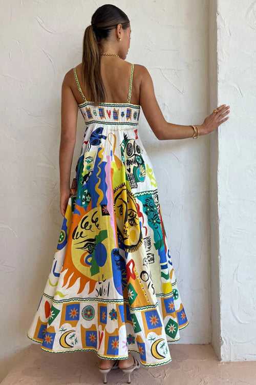 Share Your Happiness Print Maxi Dress
