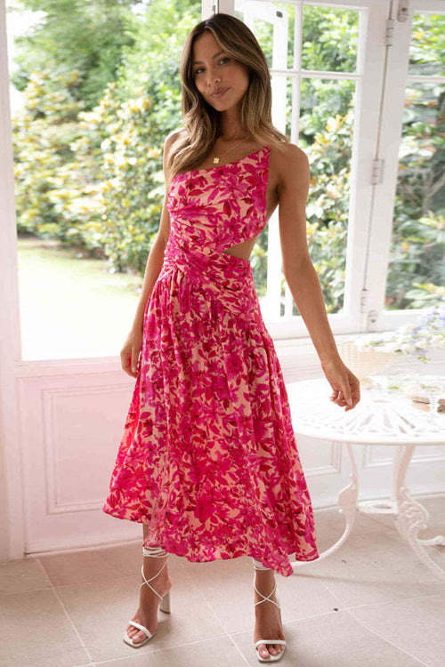 Beauty And Brains Print Midi Dress