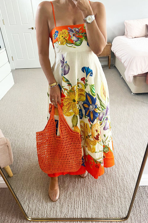 Share Your Happiness Print Maxi Dress