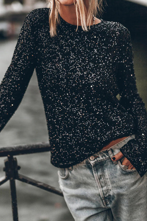 Shine For Us Sequin Top