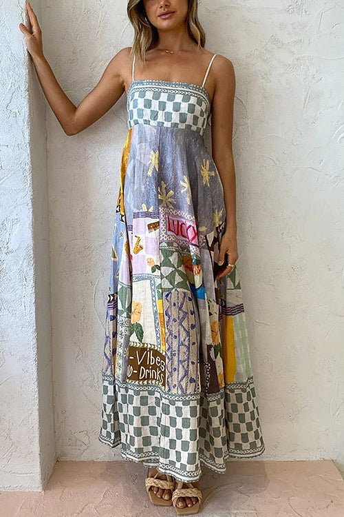 Share Your Happiness Print Maxi Dress