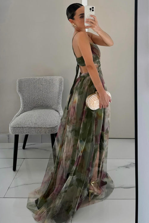 Enchant My Love Print Maxi Dress