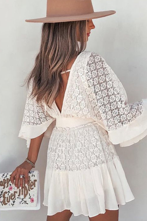 Impressive Lace Mini Dress
