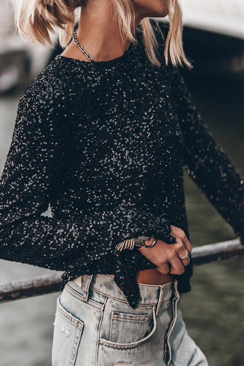 Shine For Us Sequin Top