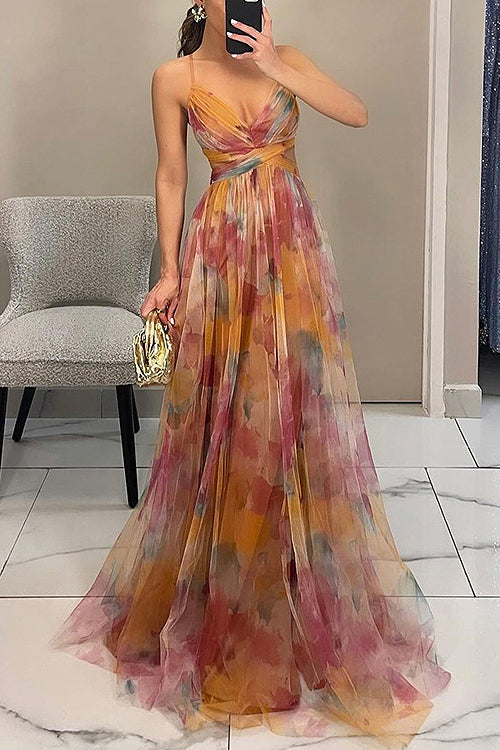 Enchant My Love Print Maxi Dress