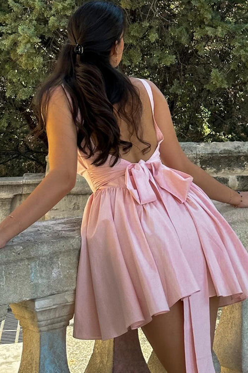 Summer Break Days Tie-Back Mini Dress