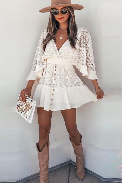 Impressive Lace Mini Dress