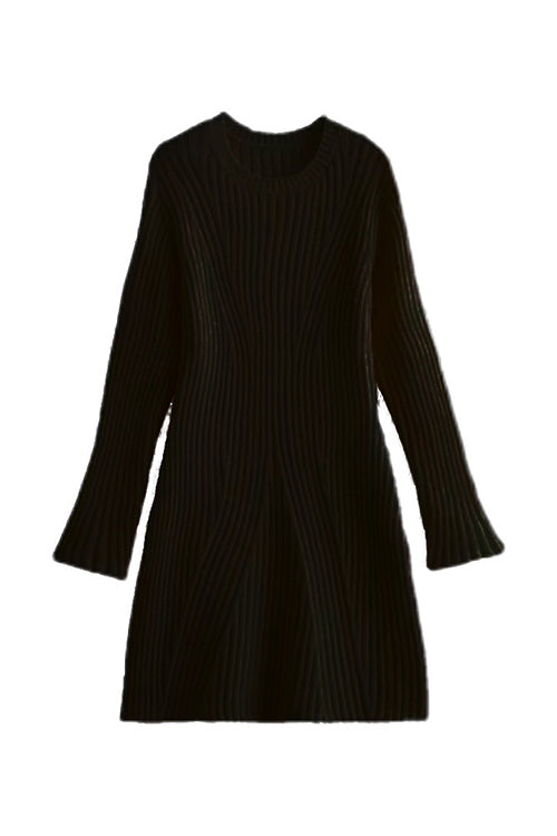 Soft Serenity Long Sleeve Knit Mini Dress