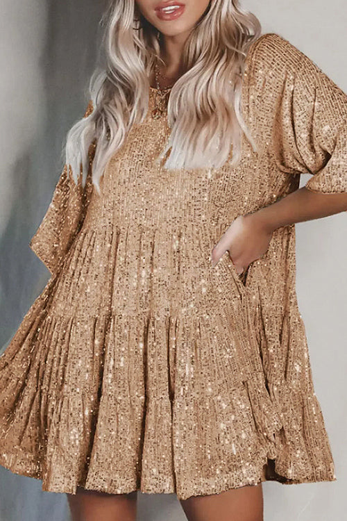 Beautiful Evenings Sequins Mini Dress
