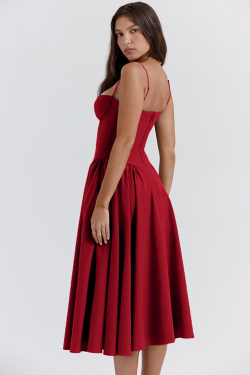 Longing For Love Bustier Midi Dress