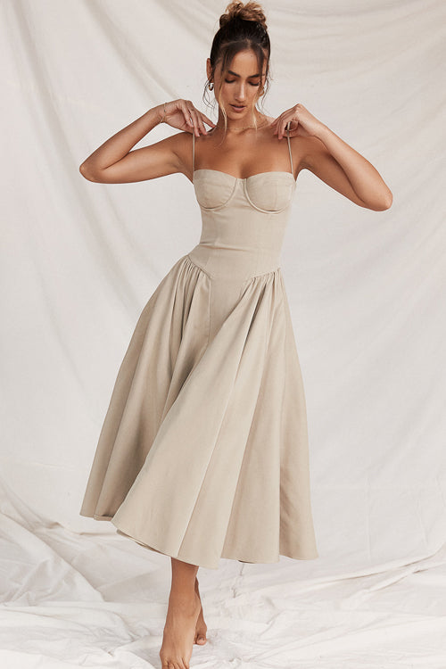 Longing For Love Bustier Midi Dress