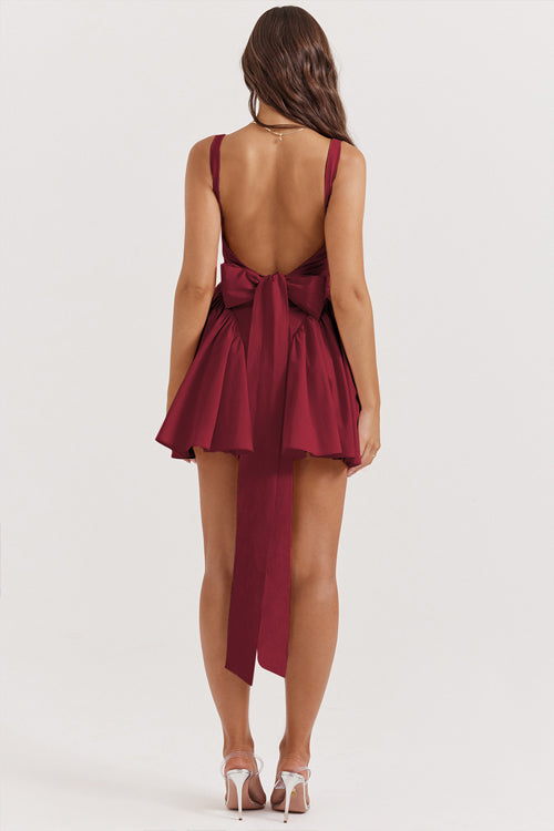 Summer Journey Tie-Back Skater Mini Dress