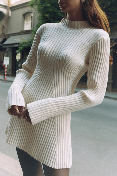Soft Serenity Long Sleeve Knit Mini Dress