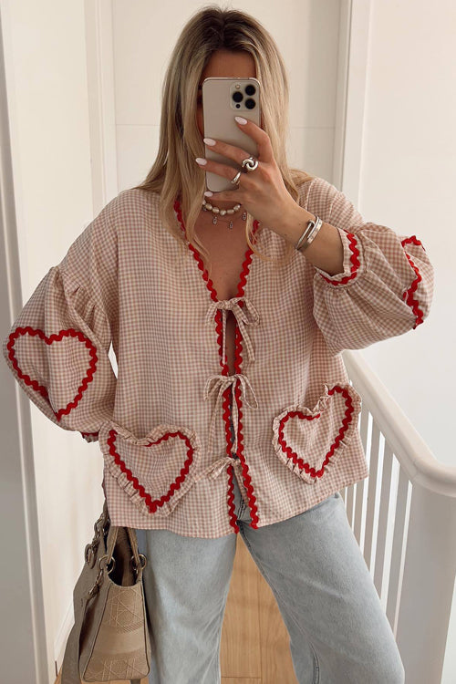 Perfectly You Tie-Front Gingham Top