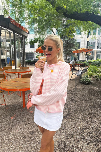 Attractively Cozy Soft Striped Knit Cardigan - 6 Colors