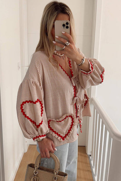 Perfectly You Tie-Front Gingham Top