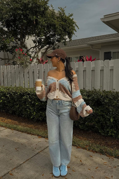 Cozy Ease Button Down Knit Cardigan Sweater