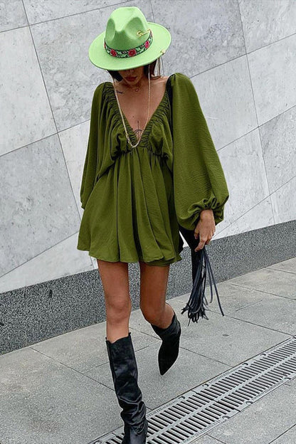 Feeling So Sweet V-neck Mini Dress