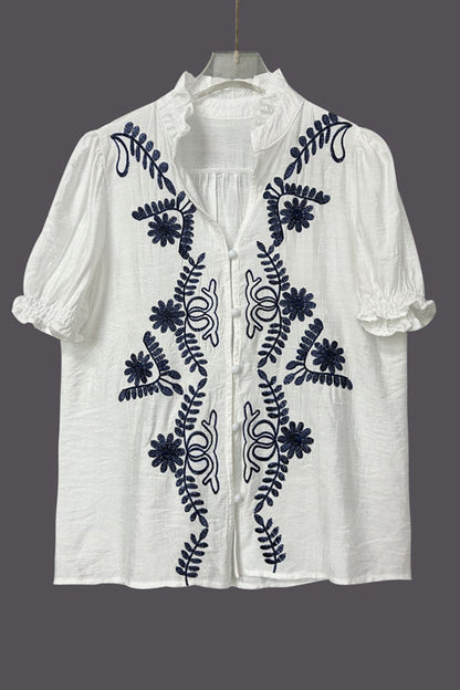 Sweet Fave Embroidered Short Sleeve Top