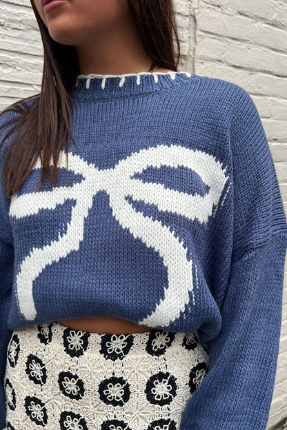 Feeling The Best Bowknot Knit Sweater