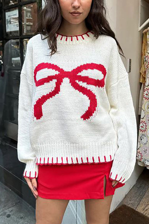 Feeling The Best Bowknot Knit Sweater